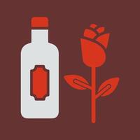 Wine and Roses Icon Design vector