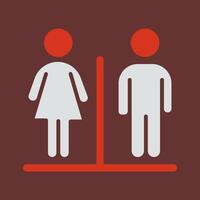 Restroom Sign Icon Design vector