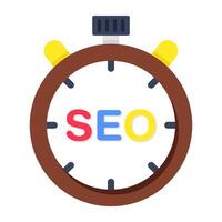 A modern design icon of Seo timer vector