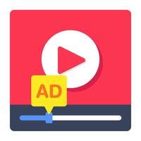 Conceptual flat design icon of online ad vector