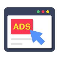 Perfect design icon of advertisement website vector