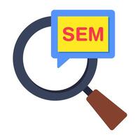 Trendy design icon of sem, search engine marketing vector