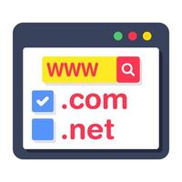 An icon design of web domains vector