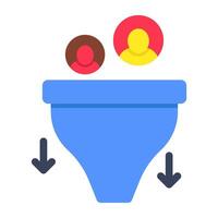 Trendy design icon of filter customer vector
