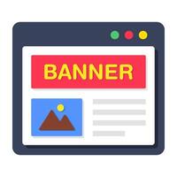 Unique design icon of web banner vector