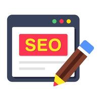 Trendy design icon of seo writing vector
