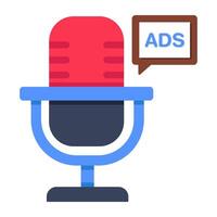Creative design icon of radio ad vector