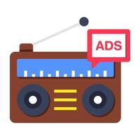 Creative design icon of radio ad vector