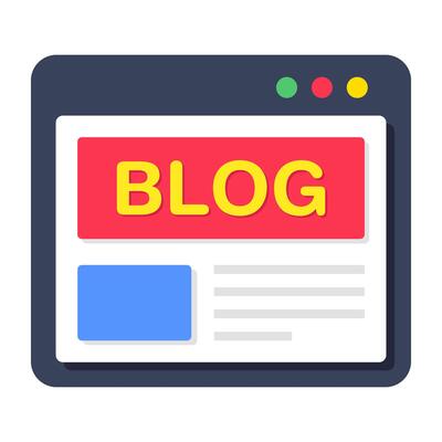 Trendy design icon of blog website
