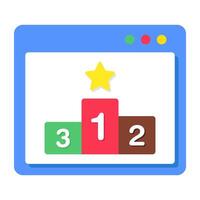 An icon design of ranking website vector