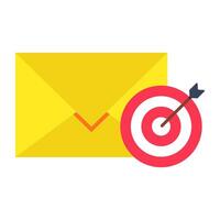 Creative design icon of target mail vector