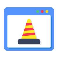 An icon design of web construction vector