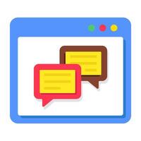 An editable design icon of online chatting vector