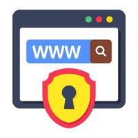 Flat design icon of search box vector