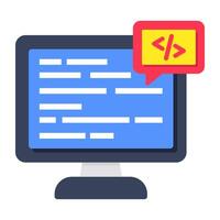 Unique design icon of system coding vector
