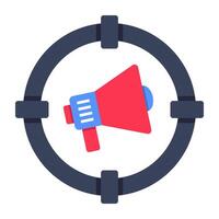 An icon design of target marketing vector