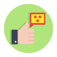 Editable design icon of customer feedback vector