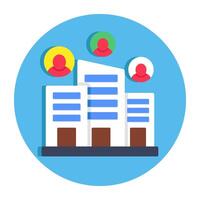 A beautiful design icon of office building vector