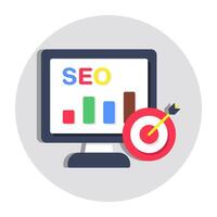 Modern design icon of seo analytics vector