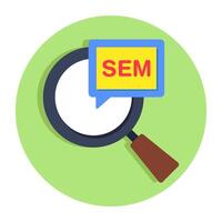 Trendy design icon of sem, search engine marketing vector