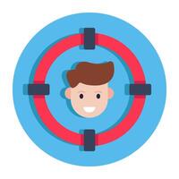 An editable design icon of face recognition vector