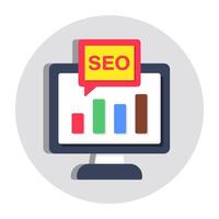 Modern design icon of seo analytics vector