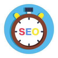 A modern design icon of Seo timer vector