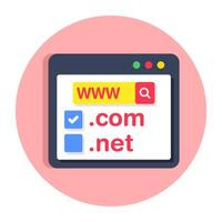 An icon design of web domains vector