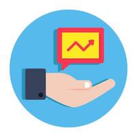 Editable design icon of analytical chat vector