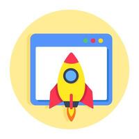 Conceptual design icon of web launch vector