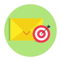 Creative design icon of target mail vector