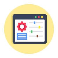 A unique design icon of web setting vector