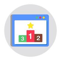 An icon design of ranking website vector