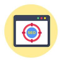 Modern design icon of seo target vector