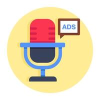 Creative design icon of radio ad vector