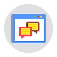 An editable design icon of online chatting vector