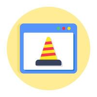 An icon design of web construction vector