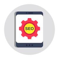 Conceptual flat design icon of search engine optimization vector