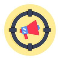 An icon design of target marketing vector