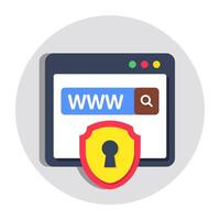 Flat design icon of search box vector