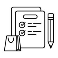 Modern design icon of shopping list vector