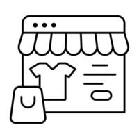 Perfect design icon of web shop vector
