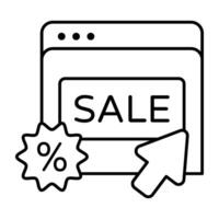 Perfect design icon of web sale vector