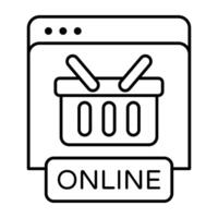 A beautiful design icon of web shopping vector