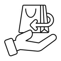 A trendy design icon of parcel return vector