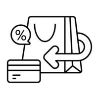 Perfect design icon of shopping return vector
