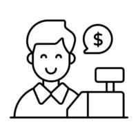 An icon design of salesman vector