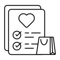 Perfect design icon of wishlist vector