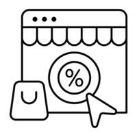 An icon design of web sale vector