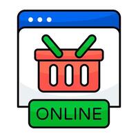 A beautiful design icon of web shopping vector